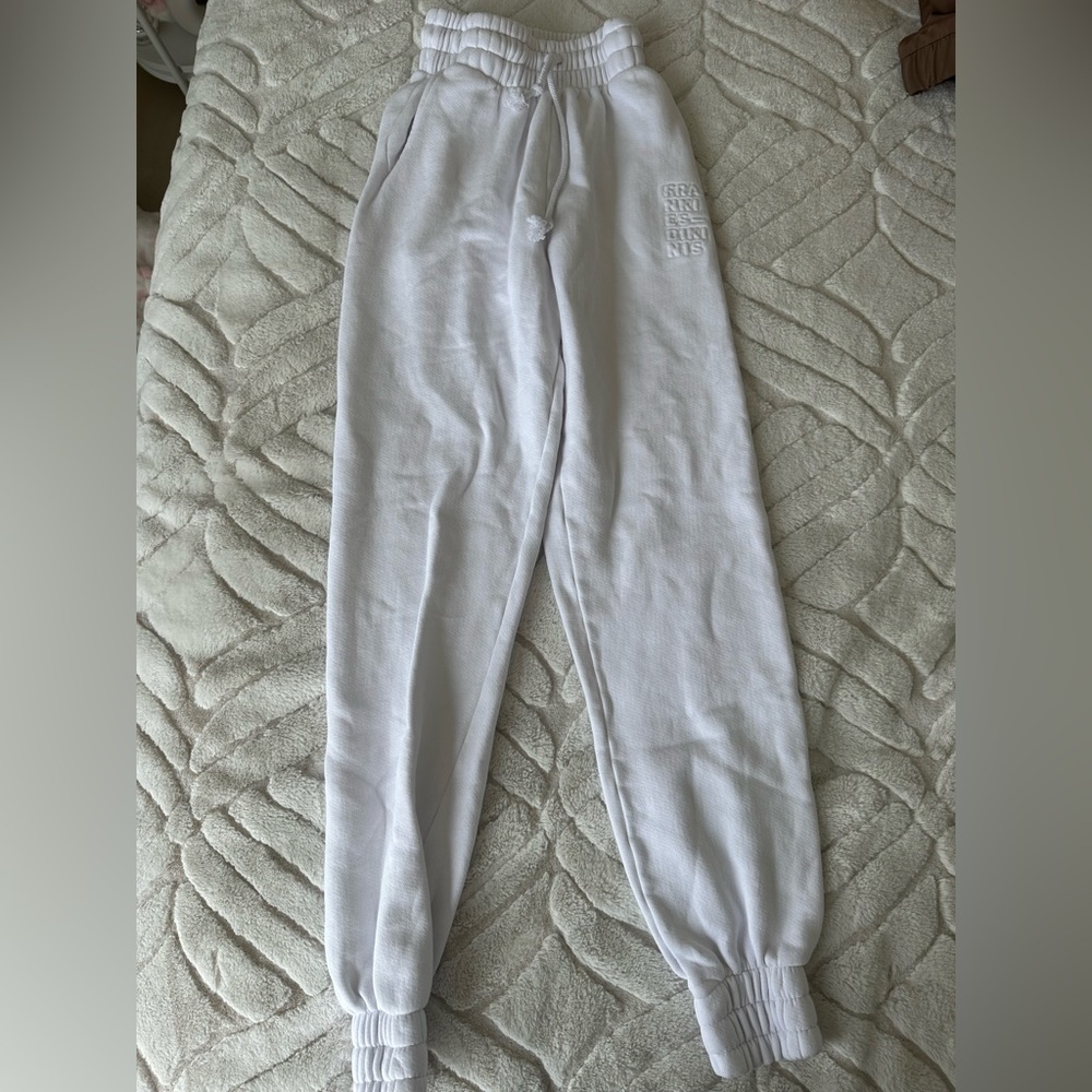 Frankie’s Bikinis white sweats